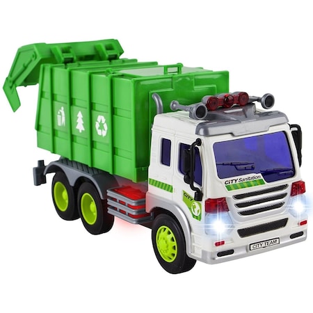 Azimport Friction Powered Garbage Truck Toy AZ30296